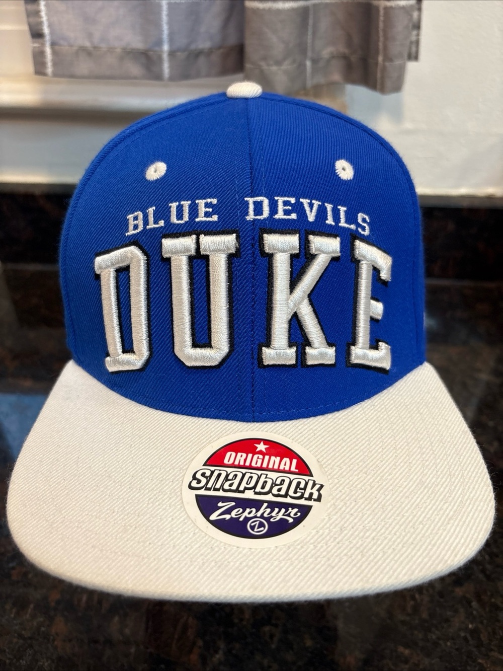 Zephyr Blue and Gray Duke Devils Snapback Hat